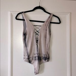 Olivaceous Tie Dye Bodysuit